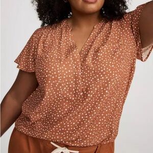 Harper Georgette Pullover Flutter Blouse (1)